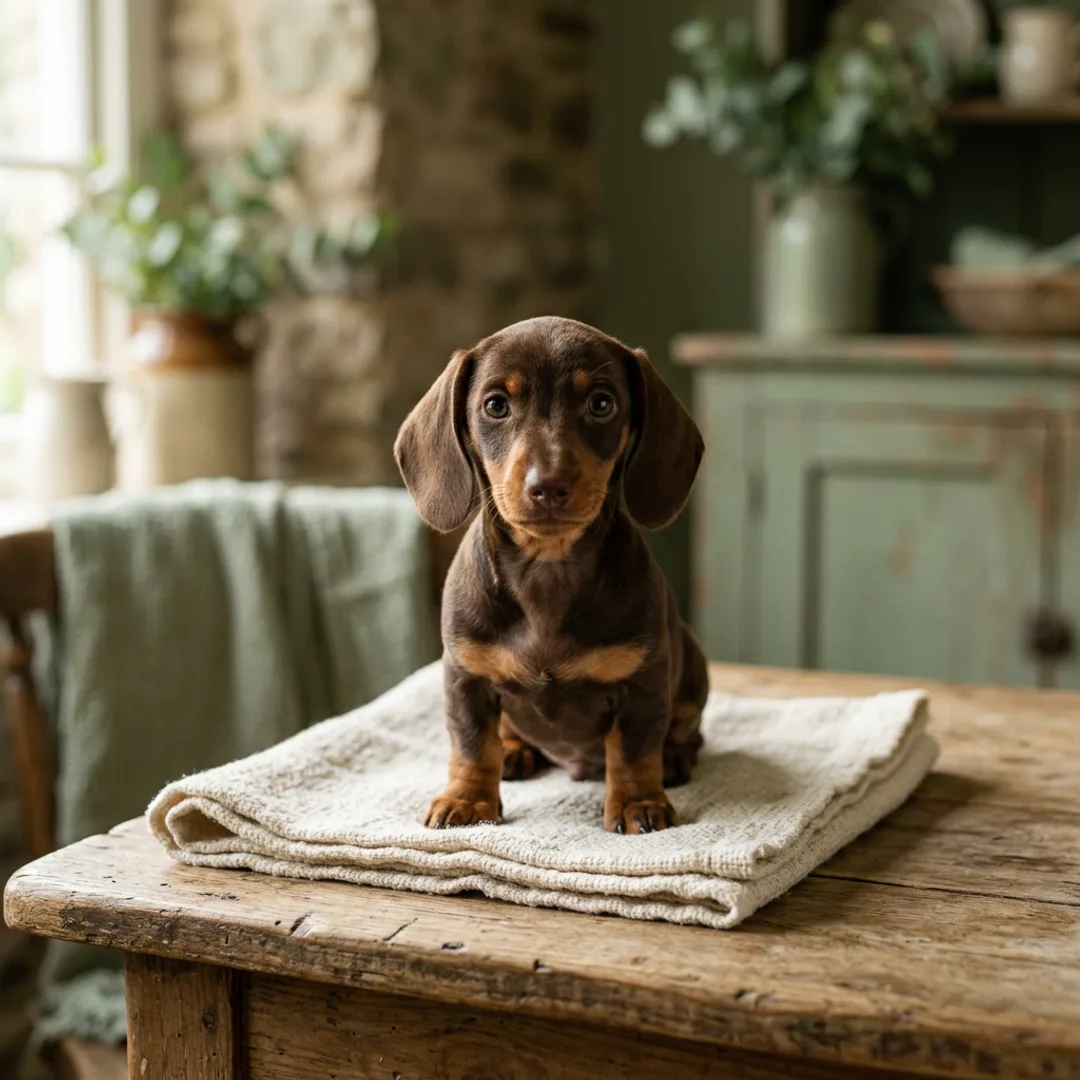 Standard Puppy: Chocolate and Tan